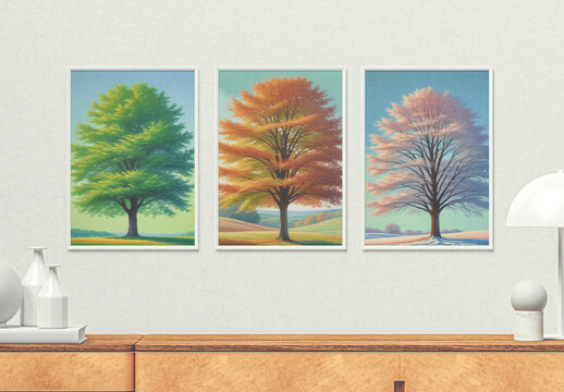 Painting Frame Set Mockup