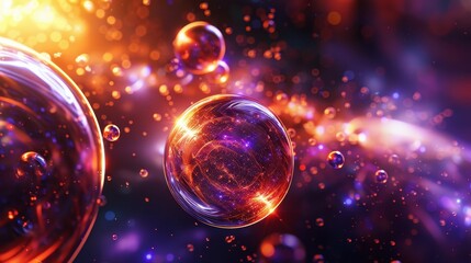 Naklejka premium Cosmic Energy Spheres.