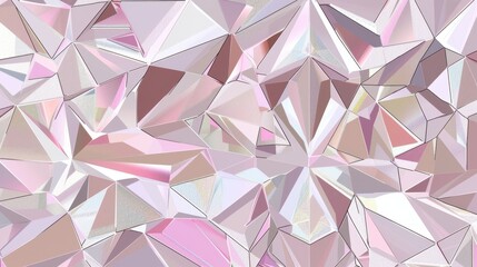 Obraz premium Abstract Pink and White Geometric Crystal Background