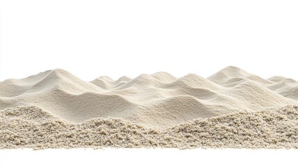 Obraz premium Sand Dunes, Beach Sand Texture, White Background