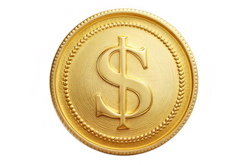 gold coin with dollar symbol