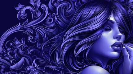 Enchanting Woman with Baroque Design