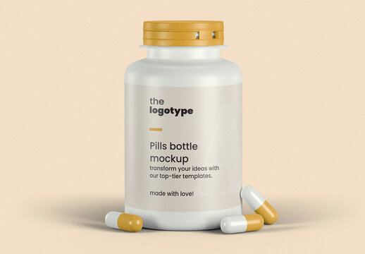 Pills Bottle Mockup