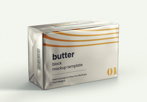 Butter Block Packaging Mockup