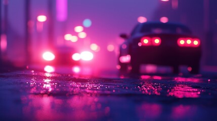 Blurred background featuring police flashing lights at a crime scene, evoking a sense of urgency.