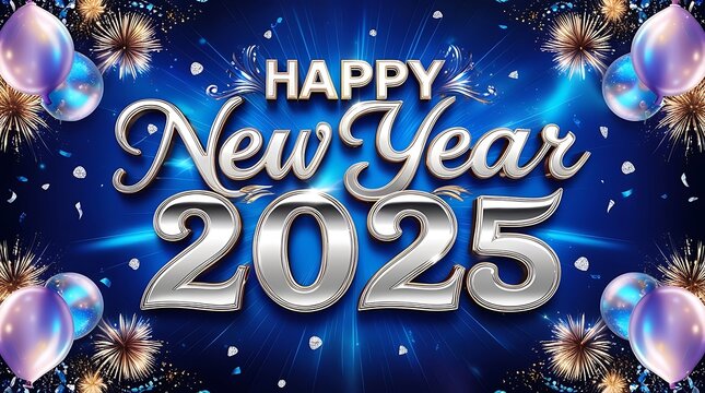 Bulu background with golden elements happy new year 2025 