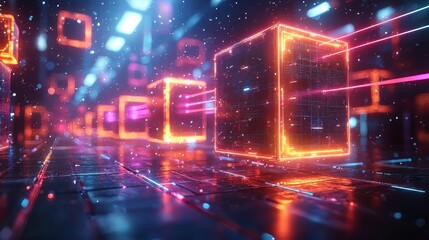 Fototapeta premium Unlocking Blockchain Technology: A Guide to Cryptocurrency Trading and Innovation