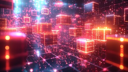 Fototapeta premium Unlocking Blockchain Technology: A Guide to Cryptocurrency Trading and Innovation