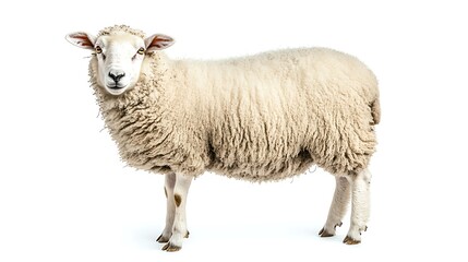 Fototapeta premium Sheep isolated on white background