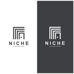 Minimalist door logo vector design