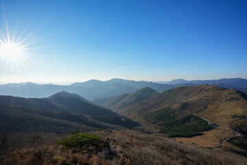 Autumn in the Youngnam Alps, Korea.