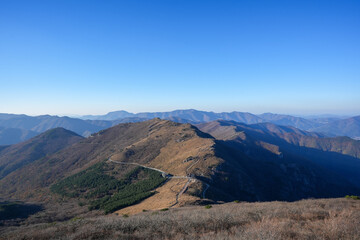 Autumn in the Youngnam Alps, Korea.
