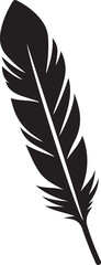 Fototapeta premium black feather design vector ideal for branding and aesthetics