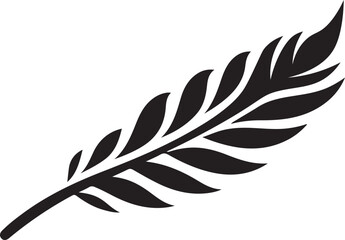 Obraz premium black feather vector illustration, enhancing modern design appeal.