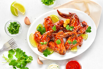 Buffalo chicken wings on plate