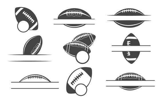 American football monogram vector, American football monogram svg, American football monogram silhouette, Football monogram.