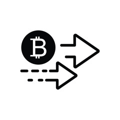 bitcoin  rate increase icon  sign
