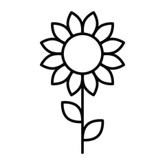 sunflower icon vector flower sign