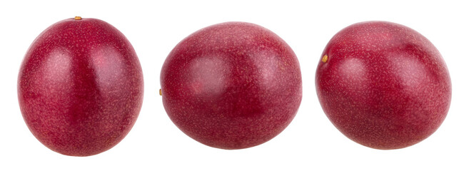 Passion fruit isolated. Whole passionfruit - maracuya isolated, transparent PNG, PNG format, cut out, Collection, set