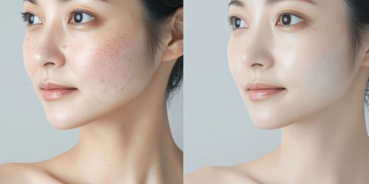 スキンケアのビフォーアフターの変化：透明感のある肌への旅