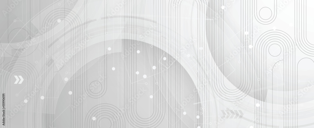Wall mural science futuristic internet high computer technology business background with circuit