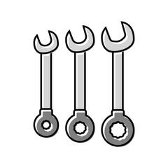 wrench set car repair tool color icon vector. wrench set car repair tool sign. isolated symbol illustration