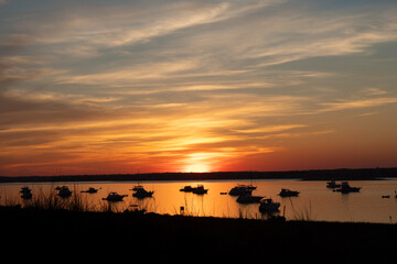 Landscape view of the sunset