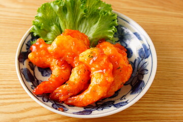 海老チリ　中華料理