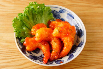 海老チリ　中華料理