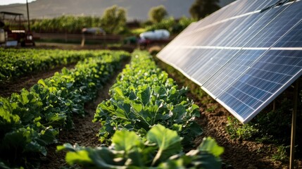 The future of sustainable agriculture through solar energy integration.