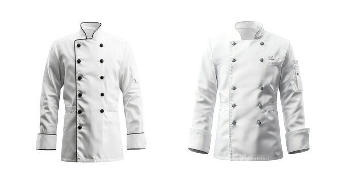 White Chef Coat on Transparent Background