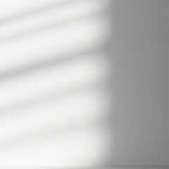 Shadow overlay effect. Window soft light realistic mockup. Vector grey room backdrop