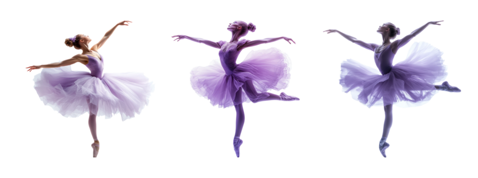 Graceful Ballet Dancer on Transparent Background