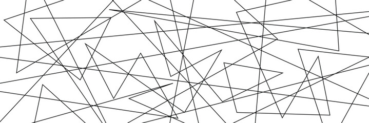 Abstract white background with random black lines vector illustration.
