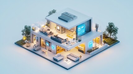 Obraz premium Smart home isometric illustration.
