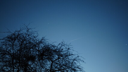 The night sky view with the stars full of the sky at night
