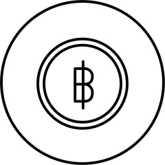 icon coin baht thailand, baht thailand, thai, coin, cash, currency, bank, money, funds, economy, payment, finance, business, exchange, bills, notes, dough, icon, moolah, tender, coinage, bucks, 