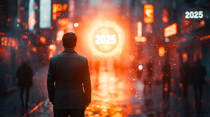 Fototapeta premium empresário rumo a 