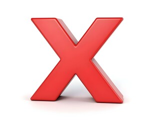 Obraz premium a red cross in 3d on a white background ia