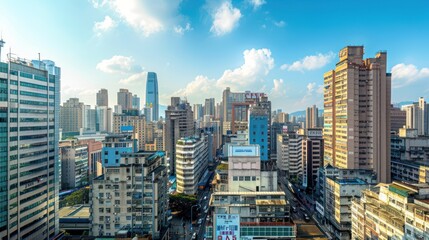 Obraz premium Modern cityscape panoramic background a photograph