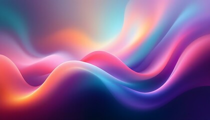 Vibrant rainbow, orange blue teal white psychedelic grainy gradient color flow wave on black background. Colorful 3d waves abstract background design.