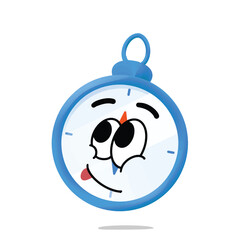 happy compass mascot illustration for design. cute and playful concept. camping, travelling, backpacker, summer, hiking, adventure and recreation themes