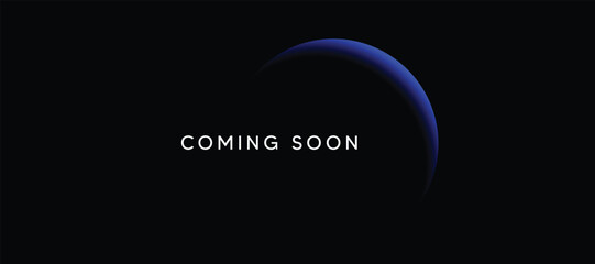 coming soon space blue light coming on earth vector poster