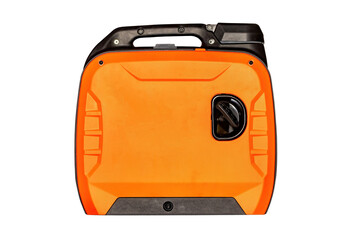 Portable power supply for outdoor adventures and emergency situations, isolated on white background.