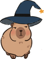 Capybara with a hat