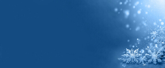 Silver-Light Green Christmas Background with Delicate Snowflakes Creating a Winter Magic Atmosphere