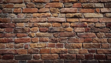 Obraz premium Textured brick wall with warm tones.