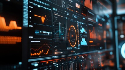 Data Analytics Interface with AI Technology Visuals