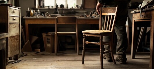 A Carpenter's Workshop: Rustic Charm and Craftsmanship
