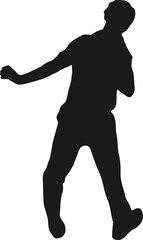 Cricket Player Silhouette
